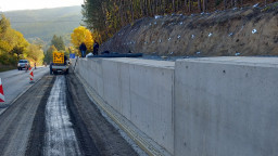 По ОП „Околна среда“ завърши укрепването на свлачището при 281-ви км на път I-1 София - Перник