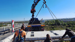 195 reinforced concrete panels have been produced so far for the repair of the Danube Bridge at Ruse